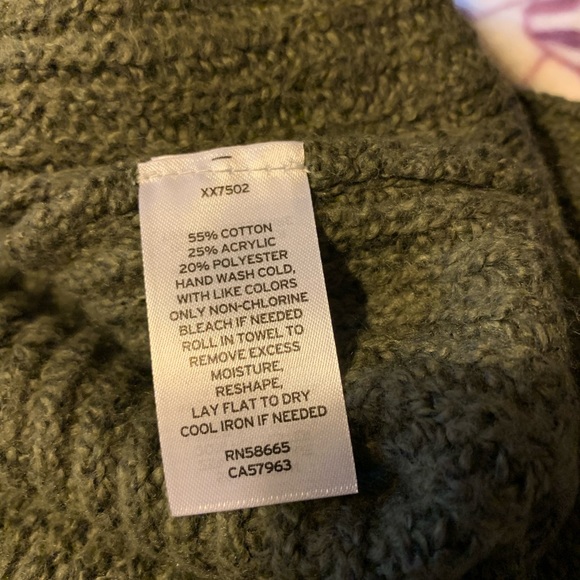 ABOUND By Nordstrom Olive Green Mock Turtleneck Sweater Size Xtr Small - Picture 9 of 10